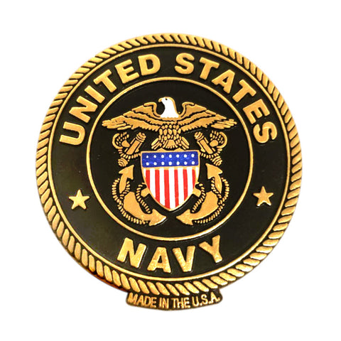 2 1/2 inches wide. Featuring the United States Navy logo.
