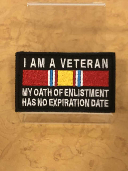 I Am A Veteran American Velcro Patch