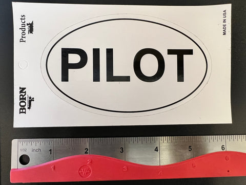 Oval Pilot Euro Sticker