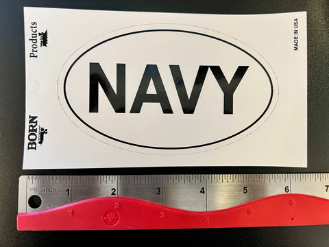 Oval "Navy" Euro Acronym Sticker