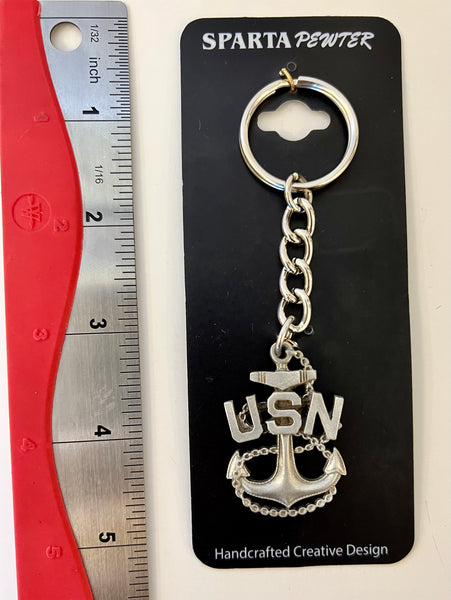 U.S. Navy Pewter Keychain
