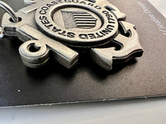 U.S. Coast Guard (USCG) Crest Logo Pewter Keychain