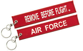 Remove Before Flight Air Force Keychain