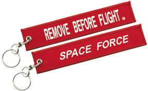 Remove Before Flight Space Force Keychain