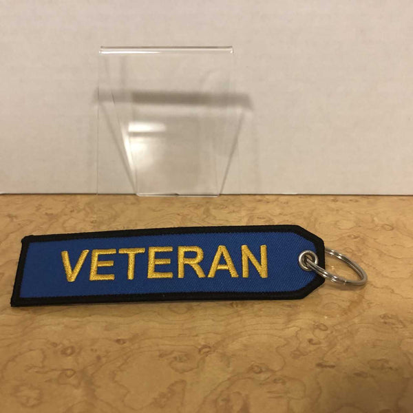 Veteran Embroidered Keychain